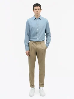 Tiger of Sweden Lowan Casual Cotton Shirt Blue