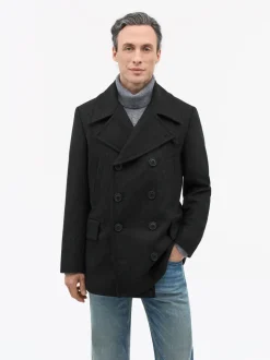 Tiger of Sweden Mahler Double-Breasted Peacoat Dark Grey