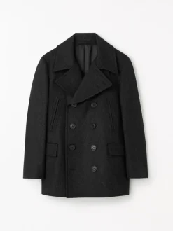 Tiger of Sweden Mahler Double-Breasted Peacoat Dark Grey
