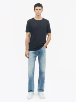 Tiger of Sweden Olaf L Linen Blend T-Shirt Midnight Blue