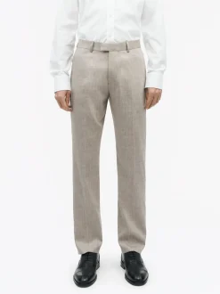Tiger of Sweden Tense Linen Blend Trousers Light Ivory