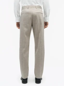 Tiger of Sweden Tense Linen Blend Trousers Light Ivory