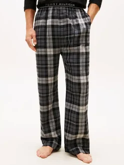 Tommy Hilfiger Essential Flannel Pyjama Bottoms Black Tartan