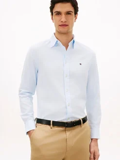 Tommy Hilfiger Flex Regular Fit Dobby Shirt Sweet Blue
