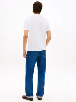 Tommy Hilfiger Global Stripe Pique Pocket Tee White