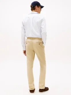 Tommy Hilfiger Harlem Relaxed Linen Blend Tapered Trousers Sandalwood