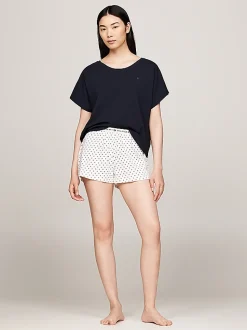 Tommy Hilfiger Original Short SLeeve Pyjama Set Desert Sky/Star Ancient White Aop