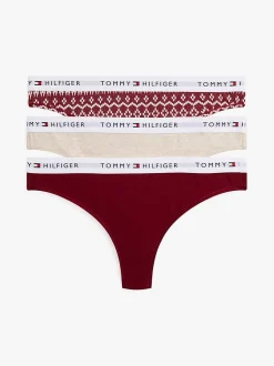 Tommy Hilfiger 3-Pack Essential Logo Waistband Thongs Gift Box