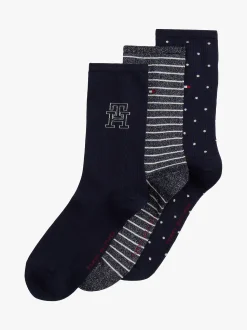 Tommy Hilfiger Woman 3-Pack Socks Gift Set Navy