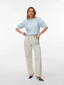 Vero Moda Vmdoffy 2/4 O Neck Pullover Cashmere Blue