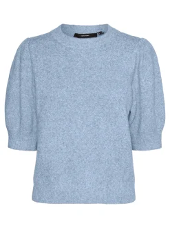 Vero Moda Vmdoffy 2/4 O Neck Pullover Cashmere Blue