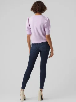 Vero Moda Vmdoffy 2/4 O Neck Pullover Purple Orchid Bloom