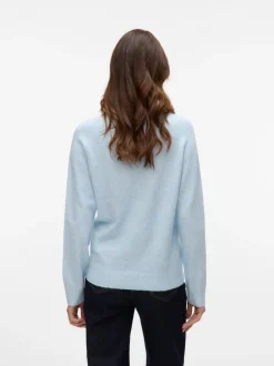 Vero Moda Vmdoffy Ls O Neck Blouse Blue Cashmere Blue