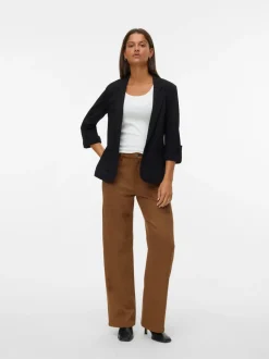 Vero Moda Vmeva 3/4 Loose Blazer Noos Black