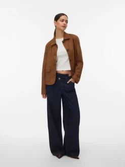 Vero Moda Vmjose Kelly Short Jacket Brown Cognac