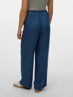 Vero Moda Vmmelaney Loose Pant Blue Dark Denim