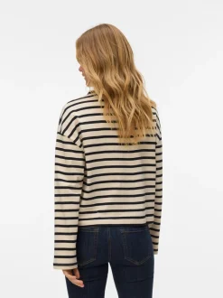 Vero Moda Vmurena Ls Oversized Funnel Neck Top White Birch