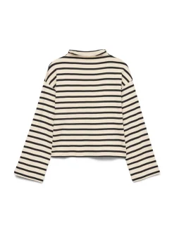 Vero Moda Vmurena Ls Oversized Funnel Neck Top White Birch