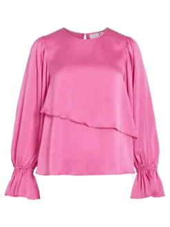 Vicarley Flounce Top Fiji Pink