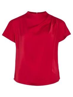 Vielmina Funnel Neck Top Jester Red