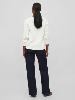 Vila Dalo O-neck Knit White Alyssum