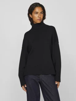 Vila Ostria Rollneck Knit Black Beauty