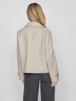 Vila Solo Short Jacket Natural Melange