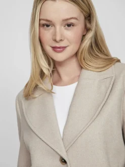 Vila Solo Short Jacket Natural Melange