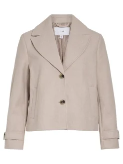 Vila Solo Short Jacket Natural Melange