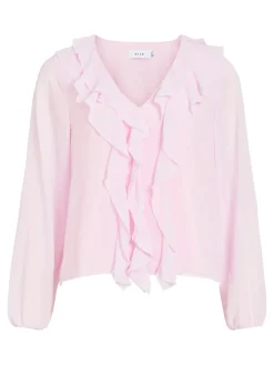 Vila Viane Frill Top Cherry Blossom