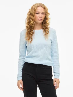 Vila Vidalo O-Neck Ls Knit Top Nantucket Breeze
