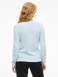 Vila Vidalo O-Neck Ls Knit Top Nantucket Breeze