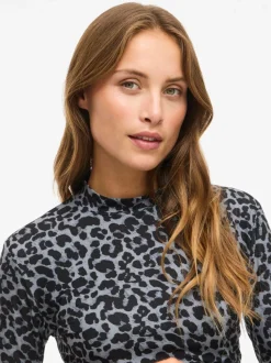 Vileoa High Neck Top Glacier Gray