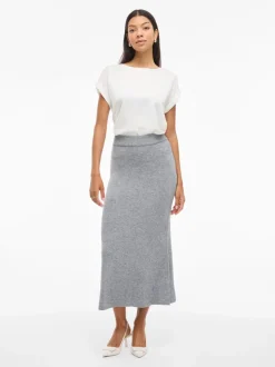 Viril Ankle Skirt Medium Grey Melange