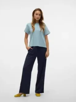 Vmthas Wide Pants Navy Blazer